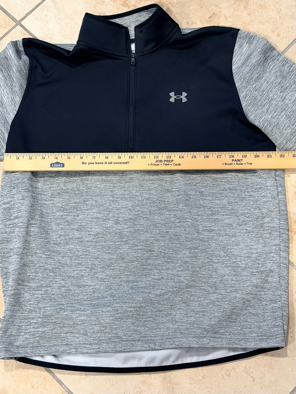 LG Black and Heather Gray Half-Zip Sweater - Picture 4 of 6